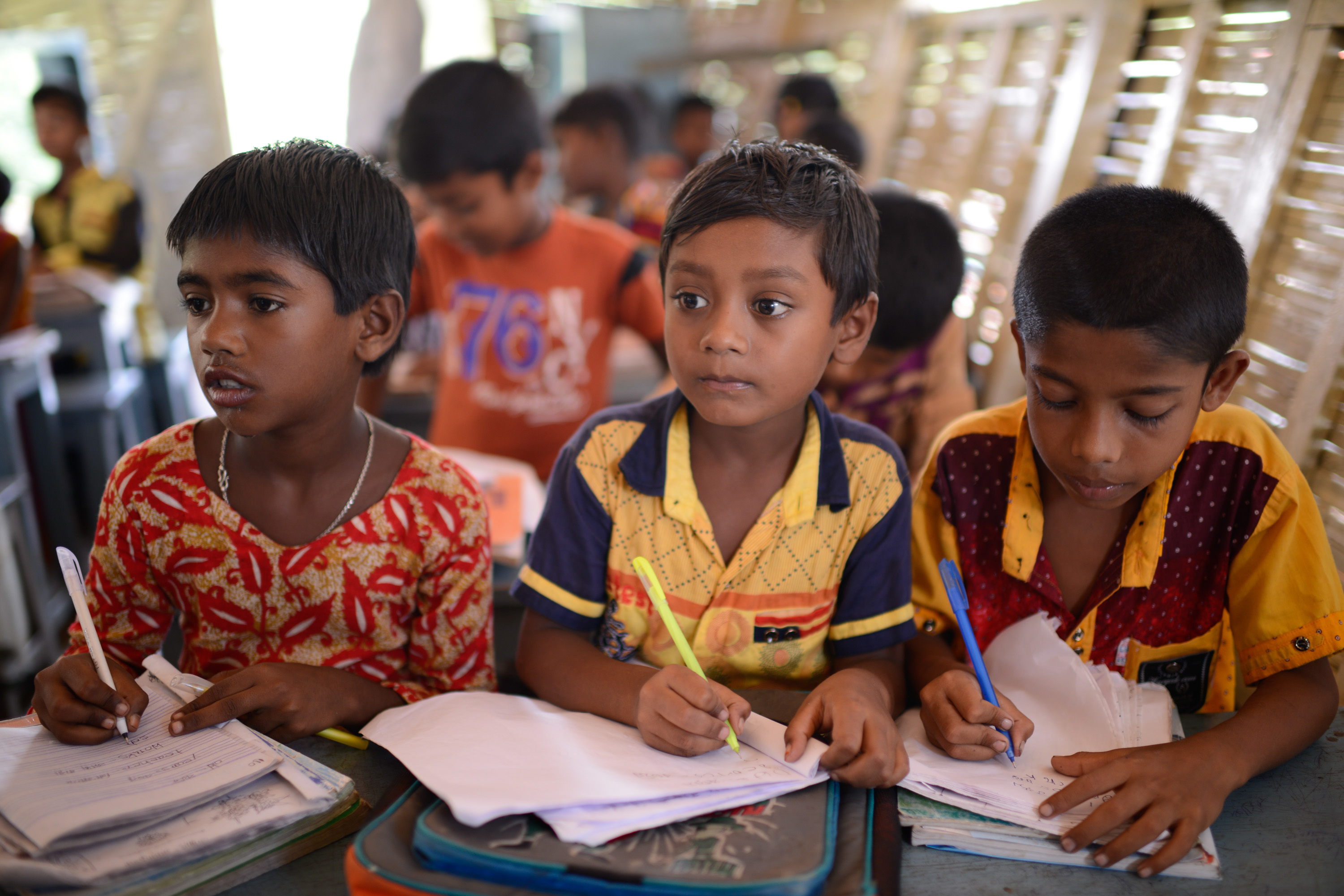 kids going to school